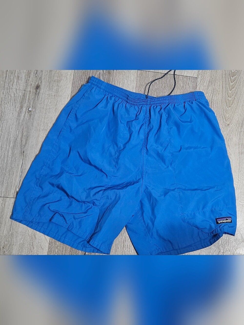 Patagonia Baggies Swim Trunks Mens size M Blue Drawstring Mesh Lined